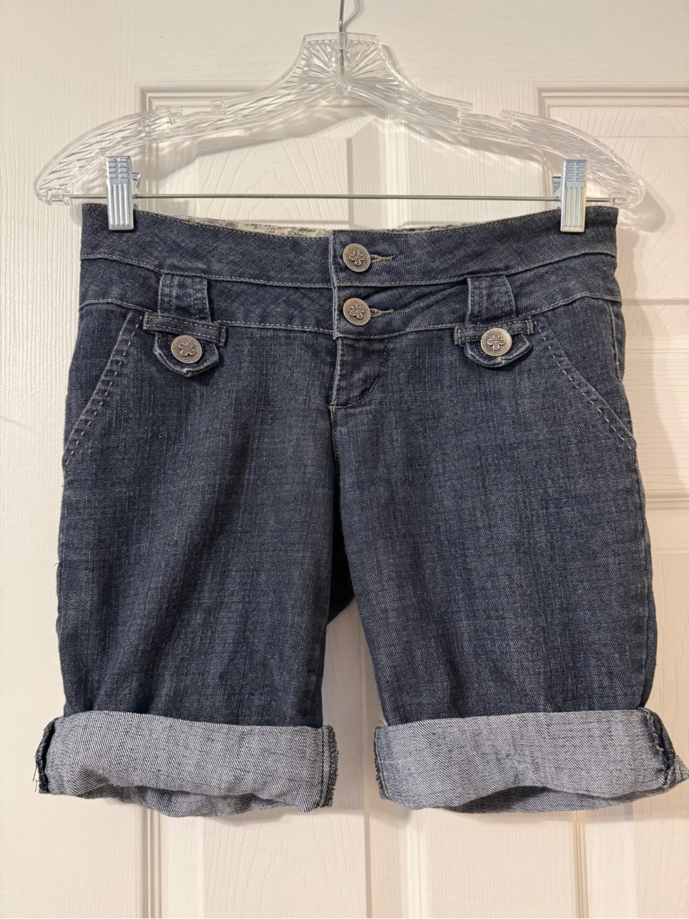 Boom Boom Jeans Dark Blue Cuffed Women's Shorts